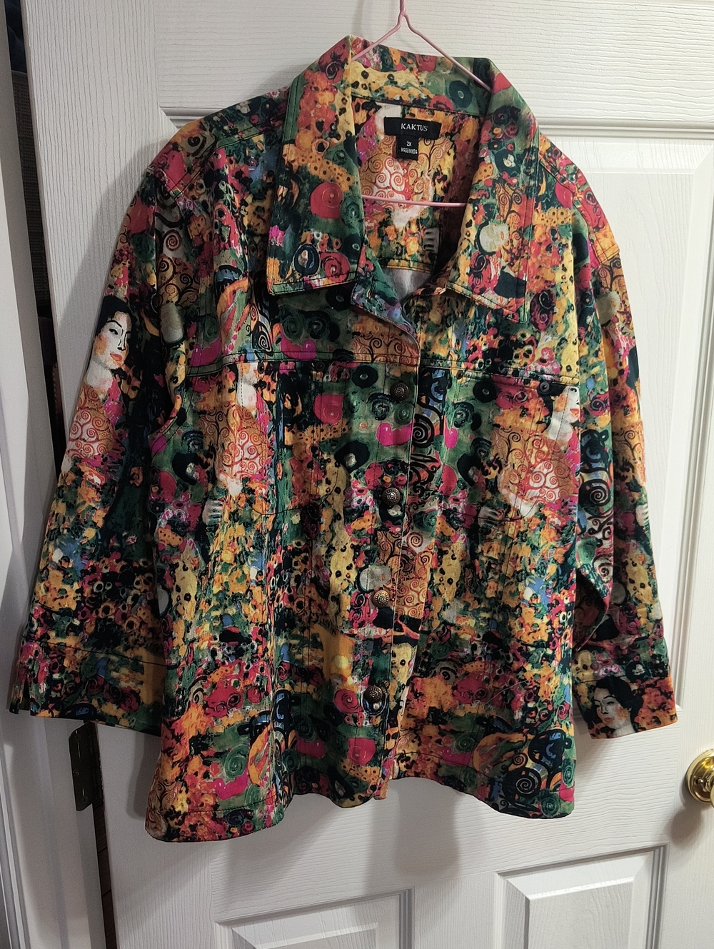 Kaktus Printed Women's Jacket - Multicolor
